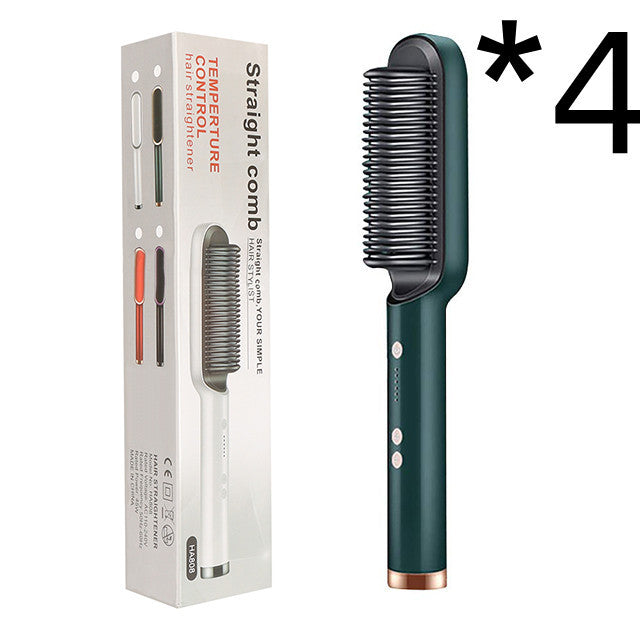 Nuova piastra per capelli 2 in 1, pettine caldo, ferro arricciacapelli a ioni negativi, spazzola elettrica a doppio scopo - Ciondolandia