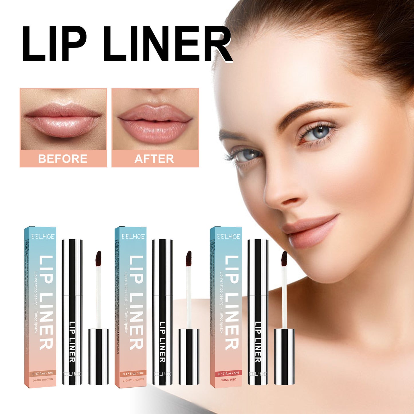 Waterproof lip contour tattoo