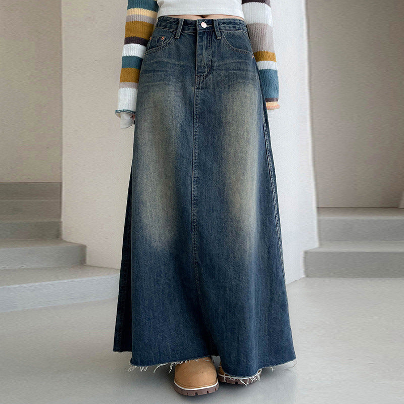 Versatile Mid-Length Retro A-Line Skirt