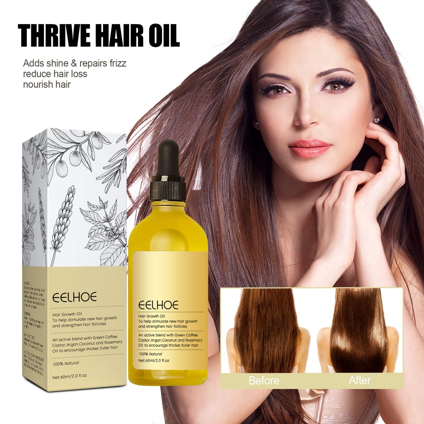 Olio riparatore all'olio essenziale di rosmarino per capelli