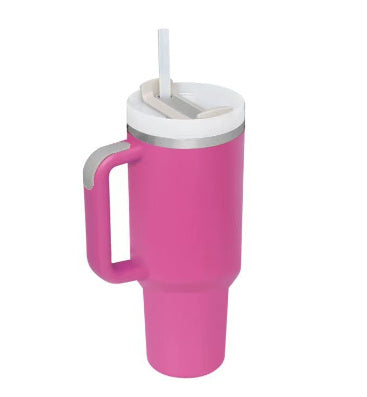 Tazza termica da 1200ml con manico, cannuccia, isolato, in acciaio inossidabile,
