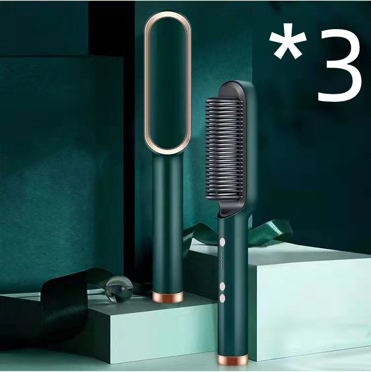 Nuova piastra per capelli 2 in 1, pettine caldo, ferro arricciacapelli a ioni negativi, spazzola elettrica a doppio scopo - Ciondolandia