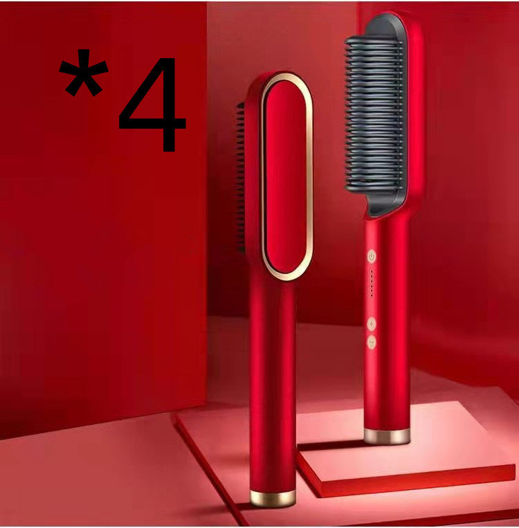 Nuova piastra per capelli 2 in 1, pettine caldo, ferro arricciacapelli a ioni negativi, spazzola elettrica a doppio scopo - Ciondolandia
