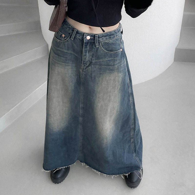 Versatile Mid-Length Retro A-Line Skirt