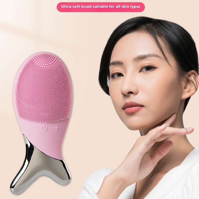 Sistema di pulizia in gel di silicone, strumento elettrico per il viso